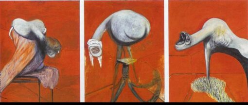 Francis Bacon Three Studies for Figures at the Base of a Crucifixion – 1944 Expressionist Figurative Oil Painting, Custom Artwork 74×94 cm from Dafen Village Studio