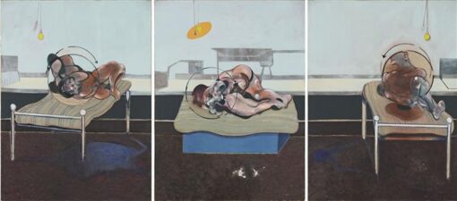 Custom Oil and Pastel Painting – Francis Bacon 1972 Three Studies of Figures on Beds from Dafen Oil Painting Studio