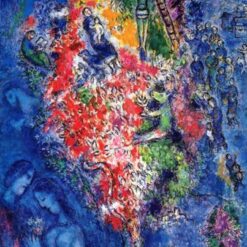 Marc Chagall Tree of Jesse – 1975 Naïve Art Symbolic Oil Painting, Spiritual Heritage