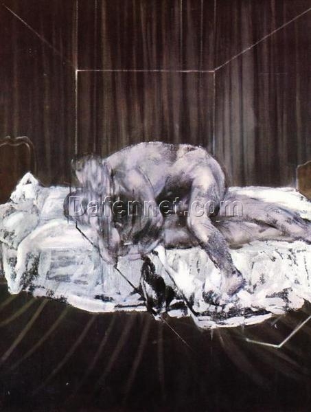 Francis Bacon Two Figures – 1953 Expressionist Genre Painting, Custom Oil on Canvas, 152×116 cm from Dafen Village Studio