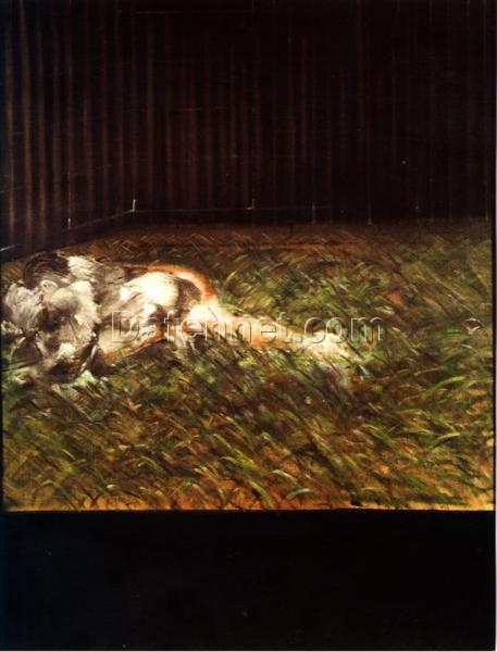 Francis Bacon Two Figures in the Grass – 1954 Expressionist Figurative Oil Painting, Custom Artwork from Dafen Village Studio