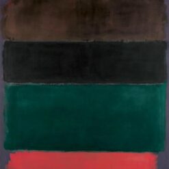 Color Field Painting Inspired by Mark Rothko - Untitled (Red-Brown, Black, Green, Red), 1962 - Da Fen Village Studio Abstract Oil Art for Modern Home & Office Décor
