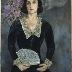 Marc Chagall Bella in Green – 1934-1935 Realism Oil on Canvas, 100 x 80.96 cm