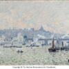 View of the Thames Charing Cross Bridge by Alfred Sisley – 1874 Impressionist Landscape Oil Painting, Custom Art from Dafen Village Studio