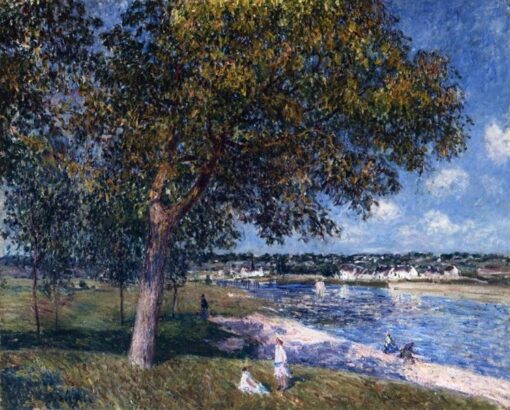 Walnut Tree in a Thomery Field by Alfred Sisley – 1880 Impressionist Landscape Oil Painting, Custom Art from Dafen Oil Painting Village Studio