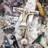 Hand-Painted Oil Painting Inspired by Marc Chagall’s 'White Crucifixion' – High-Quality Reproduction by Da Fen Oil Painting Village Studio