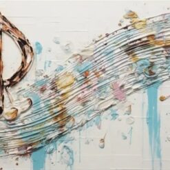 Modern Abstract Oil Painting – Innovative Music Notes Canvas Art, Unique Home & Studio Decor Inspired by Creative Music
