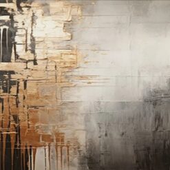 Custom Oversized Black and Gold Abstract Oil Painting on Canvas - Modern Palette Knife Texture Art with Grey and Colorful Details for Luxury Home and Hotel Wall Decor | Dafen Oil Painting Village Studio