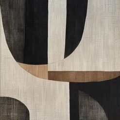 Custom Large Black Wall Art - Abstract Oil Painting with Grey and Brown Textures, Hand-Painted Canvas Art for Luxury Home and Hotel Interiors | Dafen Oil Painting Village Studio