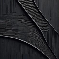 Custom Large Black Abstract Painting - Simple Black Wall Art with Textured Hand-Painted Design for Modern Home and Hotel Decor | Dafen Oil Painting Village Studio
