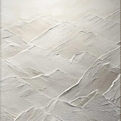 Custom Large Grey and White Abstract Painting - Simple White Textured Wall Art, Hand-Painted Canvas for Living Room and Hotel Decoration | Dafen Oil Painting Village Studio
