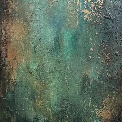 Custom Large Green Abstract Canvas Oil Painting - Minimalist Green Wall Art with Gold Accents, Hand-Painted for Modern Living Room and Hotel Decoration | Dafen Oil Painting Village Studio