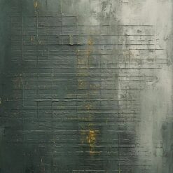 Custom Green Abstract Canvas Painting - Brown Wall Art with Original Hand-Painted Minimalist Texture for Modern Living Room and Hotel Decoration | Dafen Oil Painting Village Studio