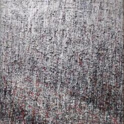 Custom Large Abstract Black and White Oil Painting with Red Lines - Messy Canvas Art for Modern Living Room and Hotel Wall Decoration | Dafen Oil Painting Village Studio