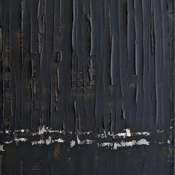 Custom Modern Black Abstract Oil Painting - Black and White Textured Wall Art for Contemporary Home and Hotel Decoration | Dafen Oil Painting Village Studio