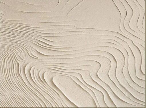Custom Large Beige Minimalist Textured Wall Art – Beige Wabi-Sabi Abstract Canvas Painting for Neutral Living Room and Hotel Decoration | Dafen Oil Painting Village Studio