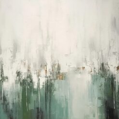 Custom Abstract Landscape Hand-Painted Oil Painting - Green Forest and Plant Art for Living Room Decoration, Stylish Tree Art and Christmas Gift | Dafen Oil Painting Village Studio