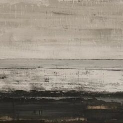 Custom Large Grey Textured Wall Mural - Abstract Black Canvas Painting for Neutral Living Room Walls, Modern Art for Luxury Home and Hotel Decor | Dafen Oil Painting Village Studio