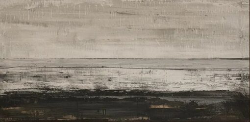 Custom Large Grey Textured Wall Mural – Abstract Black Canvas Painting for Neutral Living Room Walls, Modern Art for Luxury Home and Hotel Decor | Dafen Oil Painting Village Studio