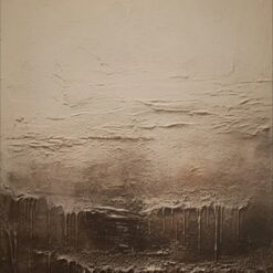 Custom Large Abstract Landscape Painting - Grey and Brown Seascape Horizon Oil Painting for Luxury Home and Hotel Decor | Dafen Oil Painting Village Studio