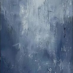Custom Large Blue Abstract Canvas Oil Painting - Minimalist Hand-Painted Blue Wall Art for Modern Living Room and Hotel Decoration | Dafen Oil Painting Village Studio