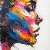 Custom Large Original Colored Portrait on Canvas - Textured Pop Art of Woman’s Face for Stylish Living Room Wall Decoration | Dafen Oil Painting Village Studio