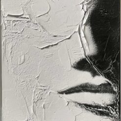 Custom Large Portrait Abstract Wall Art - Black and White Textured Canvas Painting of Woman’s Face, Modern Textured Wall Art for Contemporary Home and Hotel Decoration | Dafen Oil Painting Village Studio