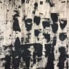 Custom Large Wabi-Sabi Wall Art - Black and Beige Abstract Canvas Painting with Textured Black Oil Art, Neutral Minimalist Abstract Design, Bohemian Style Wall Decoration for Home and Hotel | Dafen Oil Painting Village Studio