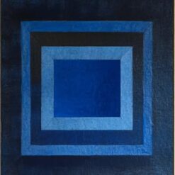 Custom Wabi-Sabi Wall Art - Blue Minimalist Painting with Navy Textured Canvas, Framed Large Modern Minimalist Art for Contemporary Home and Hotel Decoration | Dafen Oil Painting Village Studio