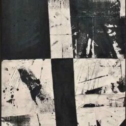 Custom Black Abstract Art - Beige and Black Textured Wabi-Sabi Wall Art, Large Textured Neutral Minimalist Wall Decoration for Living Room and Hotel | Dafen Oil Painting Village Studio