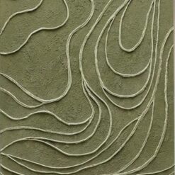 Custom Green Textured Canvas Painting - Wabi-Sabi Wall Art, Large Green Minimalist Wall Art, Bohemian Style Green Textured Canvas Art for Modern Home and Hotel Decoration | Dafen Oil Painting Village Studio