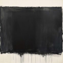 Large Black Abstract Wall Art – Beige and Black Canvas Oil Painting for Bohemian Minimalist Décor