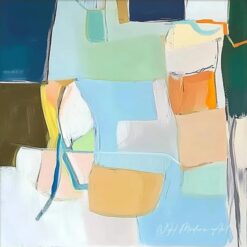Modern Geometric Abstract Colorful Canvas Oil Painting - Handmade by Dafen Village Art Studio