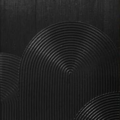 Black Arch Wall Art – Large 3D Textured Minimalist Oil Painting for Modern Home Décor