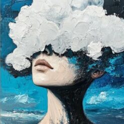 Abstract Metaphor Oil Painting – Contemporary Art for Stylish Living Room and Entryway Décor