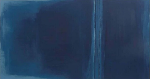 Contemporary Blue Abstract Oil Painting – Original Modern Art for Living Room and Office Walls