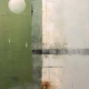 Green Textured Canvas Art – Abstract Oil Painting for Stylish Living Room Wall Decoration