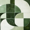 Original Green Minimalist Oil Painting – Large Textured Canvas Art for Modern Wall Décor