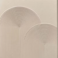 Beige Arch Wall Art – 3D Minimalist Oil Painting on Canvas for Modern Living Room Décor