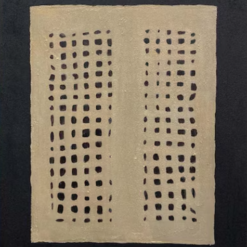 Beige and Black Minimalist Oil Painting – Large Textured Canvas Art for Stylish Modern Bedroom Walls