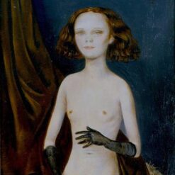 High - Quality Reproduction of Otto Dix's "Nude Girl with Gloves" - A Captivating Veristic Nude in Oil on Canvas