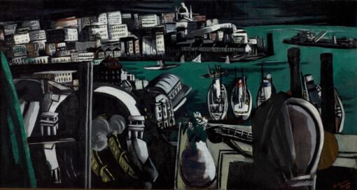 Expressionist Rendering of The Harbor of Genua INSPIRED BY Max Beckmann’s 1927 Work