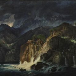 Authentic Reproduction of 1885 Romantic Marina Landscape INSPIRED BY Böcklin’s Prometheuslandschaft