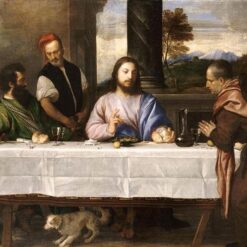 Supper at Emmaus by Titian – High Renaissance Religious Oil Painting Reproduction from DaFen Village Studio