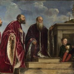 Titian’s The Vendramin Family Venerating a Relic of the True Cross – Mannerist Oil Painting (1540-1545)