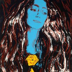 Unique Hand-Painted Oil Art Inspired by Andy Warhol's 1984 'Eva Mudocci' Pop Art Portrait from The Scream (after Munch) Series - Perfect for Private Art Collections and Those Seeking Distinctive Art from Dafen Village Studio