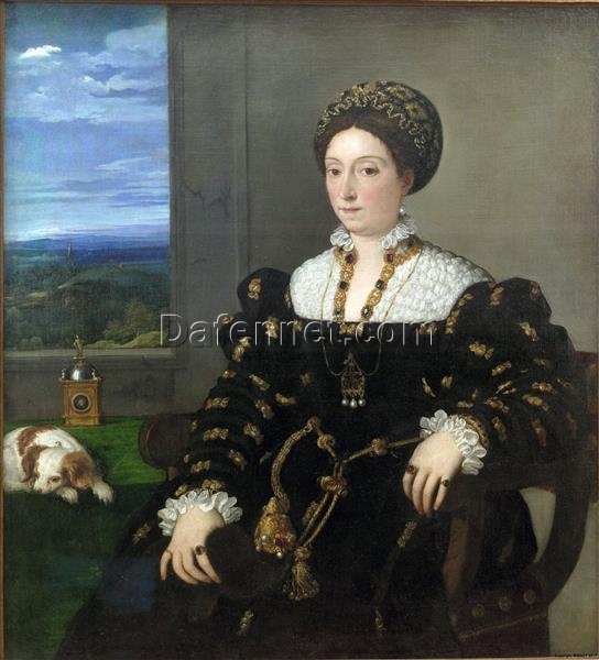 Eleonora Gonzaga Portrait by Titian – 1538 High Renaissance Oil Painting at Uffizi