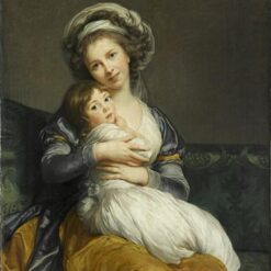 Dafen Village-Crafted Rococo-Style Self-Portrait: Mrs Vigee-Lebrun and her daughter, Jeanne-Lucie-Louise from 1786