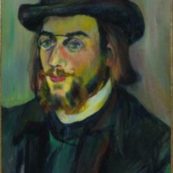 Authentic - Style Oil Portrait Inspired by Valadon's "Portrait of Erik Satie" - Dafen Village's Exclusive Creation