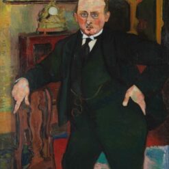 Customizable Oil Painting - "Portrait of Monsieur Mori" Inspired by Valadon - Dafen Village Studio's Special Offer